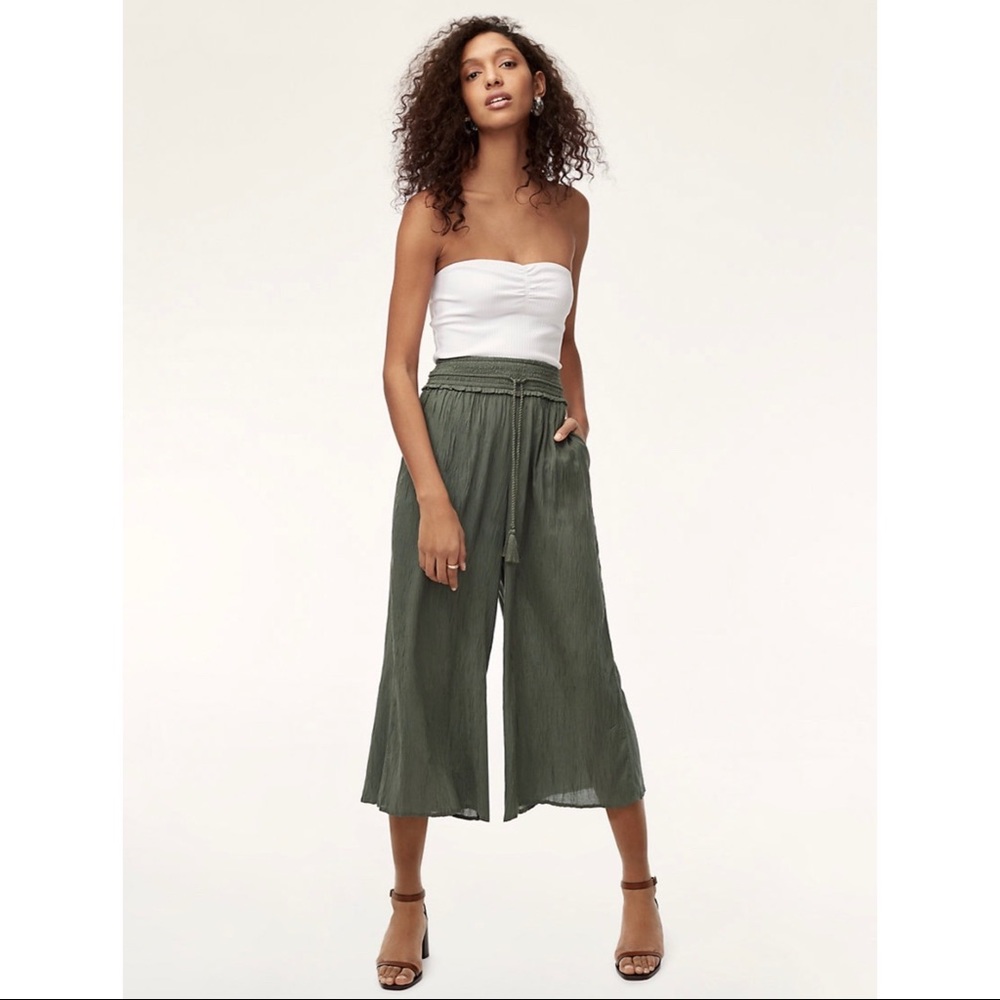Aritzia Wilfred Wide Leg Pants Black (Nanterre)